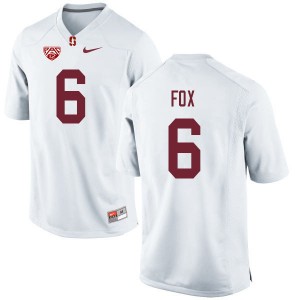 Men Andres Fox White Stanford College Football #6 Jersey 501957-516