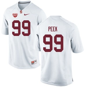Men Bo Peek White Stanford Cardinal College Football #99 Jersey 478085-636