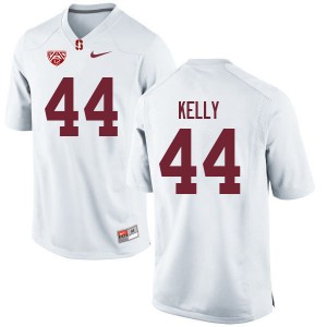 Men Caleb Kelly White Stanford University College Football #44 Jersey 323330-952