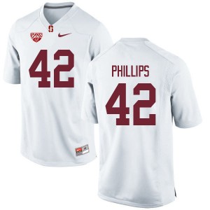 Men Caleb Phillips White Stanford College Football #42 Jersey 328056-943