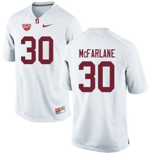 Men Cameron McFarlane White Stanford College Football #30 Jersey 584533-654