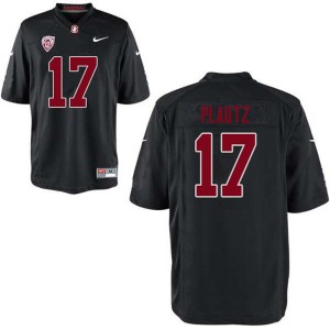 Men Dylan Plautz Black Stanford Cardinal College Football #17 Jersey 891275-816