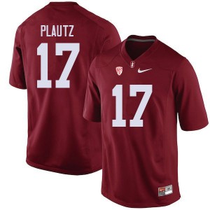 Men Dylan Plautz Cardinal Stanford University College Football #17 Jersey 417673-455