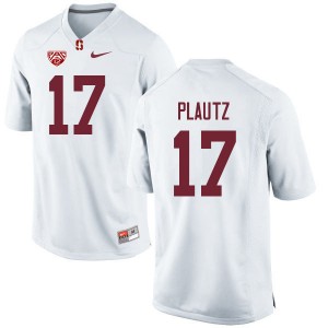 Men Dylan Plautz White Stanford Cardinal College Football #17 Jersey 384310-964