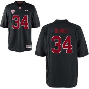 Men Houston Heimuli Black Stanford College Football #34 Jersey 974402-265