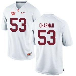 Men Jack Chapman White Stanford University College Football #53 Jersey 448447-776