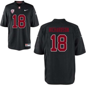 Men Jack Richardson Black Stanford University College Football #18 Jersey 660005-232