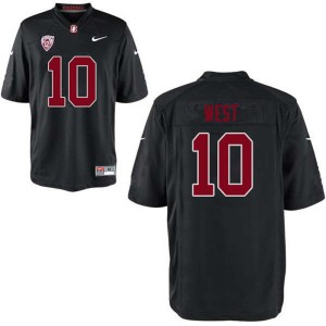 Men Jack West Black Stanford College Football #10 Jersey 903367-239