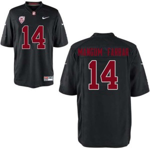 Men Jacob Mangum-Farrar Black Stanford Cardinal College Football #14 Jersey 195097-164