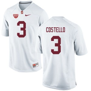 Men K.J. Costello White Stanford University College Football #3 Jersey 333361-882