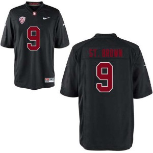 Men Osiris St. Brown Black Stanford College Football #9 Jersey 382237-692