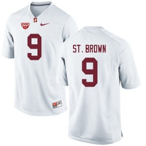 Men Osiris St. Brown White Stanford College Football #9 Jersey 670033-926