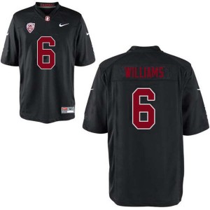 Men Reagan Williams Black Stanford College Football #6 Jersey 502133-564