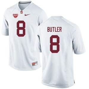 Men Treyjohn Butler White Stanford Cardinal College Football #8 Jersey 262438-385