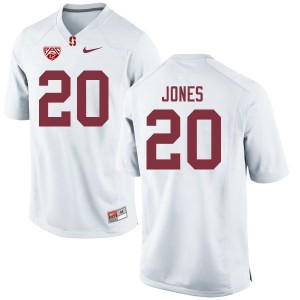 Men Austin Jones White Stanford Cardinal College Football #20 Jersey 725998-770