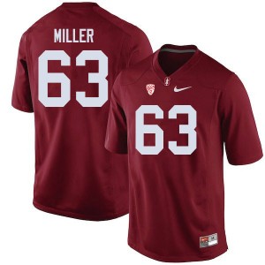 Men Barrett Miller Cardinal Stanford University College Football #63 Jersey 649441-341