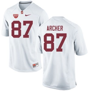 Men Bradley Archer White Stanford College Football #87 Jersey 899379-851