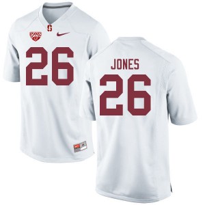 Men Brock Jones White Stanford College Football #26 Jersey 592759-978