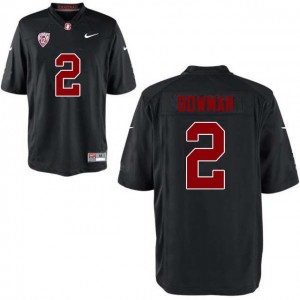 Men Colby Bowman Black Stanford University College Football #2 Jersey 336976-861