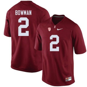 Men Colby Bowman Cardinal Stanford Cardinal College Football #2 Jersey 558128-161