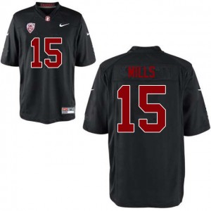 Men Davis Mills Black Stanford University College Football #15 Jersey 897603-747