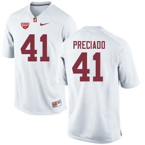 Men Diego Preciado White Stanford College Football #41 Jersey 338865-886