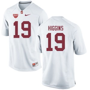 Men Elijah Higgins White Stanford University College Football #19 Jersey 715905-626