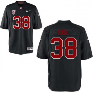 Men Jason Kaul Black Stanford College Football #38 Jersey 910308-881