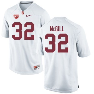 Men Jonathan McGill White Stanford College Football #32 Jersey 474937-972