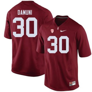 Men Levani Damuni Cardinal Cardinal College Football #30 Jersey 181566-358