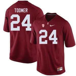 Men Nicolas Toomer Cardinal Stanford College Football #24 Jersey 288360-364