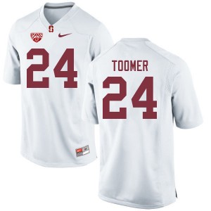 Men Nicolas Toomer White Stanford Cardinal College Football #24 Jersey 276236-728