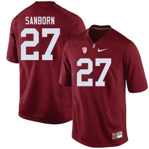 Men Ryan Sanborn Cardinal Stanford College Football #27 Jersey 397244-567