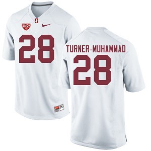 Men Salim Turner-Muhammad White Stanford University College Football #28 Jersey 491832-841