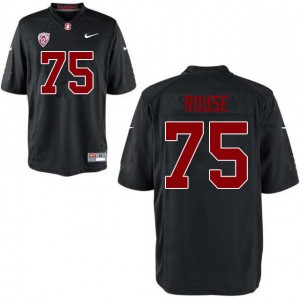 Men Walter Rouse Black Stanford Cardinal College Football #75 Jersey 328298-671