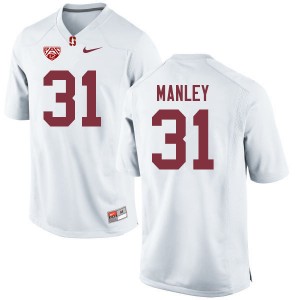 Men Zahran Manley White Stanford University College Football #31 Jersey 646551-183