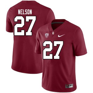 Men Beau Nelson Cardinal Stanford Cardinal College Football #27 Jersey 101667-315