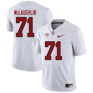 Men Connor McLaughlin White Stanford College Football #71 Jersey 345631-789