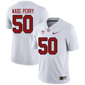 Men Dalyn Wade-Perry White Stanford University College Football #50 Jersey 265385-166
