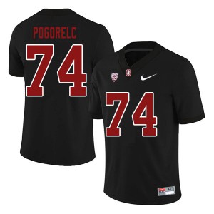 Men James Pogorelc Black Cardinal College Football #74 Jersey 647865-345