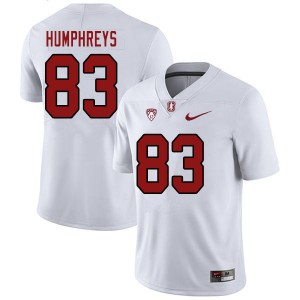 Men John Humphreys White Stanford College Football #83 Jersey 861587-598