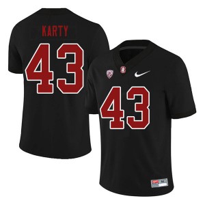 Men Joshua Karty Black Stanford Cardinal College Football #43 Jersey 729524-569