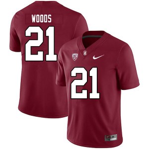 Men Justus Woods Cardinal Cardinal College Football #21 Jersey 454257-961