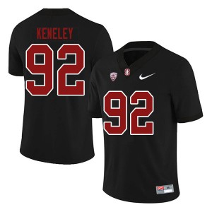 Men Lance Keneley Black Stanford University College Football #92 Jersey 935279-668