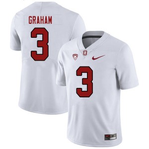 Men Marcus Graham White Stanford Cardinal College Football #3 Jersey 930651-400