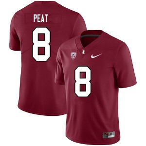 Men Nathaniel Peat Cardinal Cardinal College Football #8 Jersey 105372-666