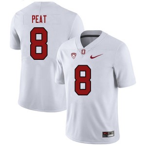 Men Nathaniel Peat White Stanford Cardinal College Football #8 Jersey 670112-548