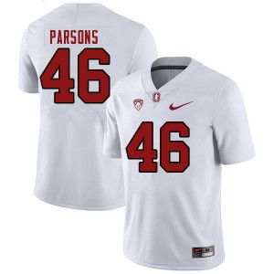 Men Bailey Parsons White Stanford Cardinal College Football #46 Jersey 986793-376