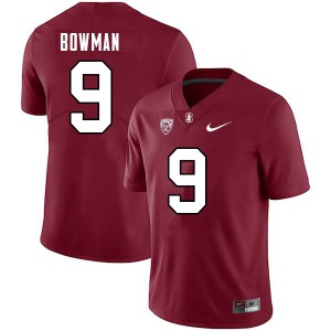 Men Colby Bowman Cardinal Stanford University College Football #9 Jersey 160727-131