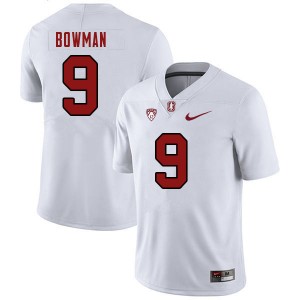 Men Colby Bowman White Stanford Cardinal College Football #9 Jersey 312118-327